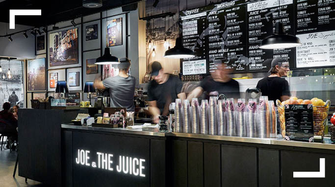 Joe & The Juice café i Lyngby Storcenter 